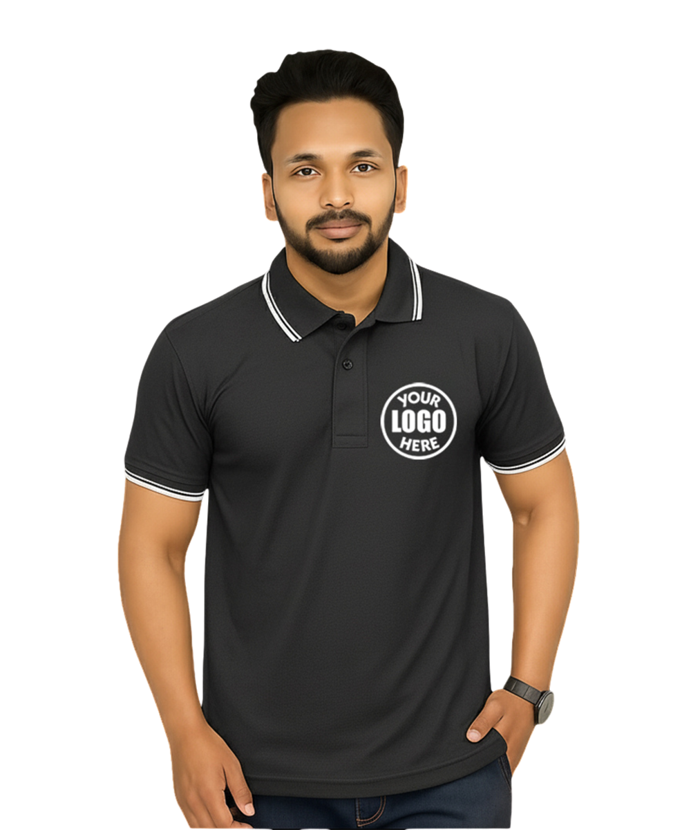Premium DRI-FIT T-Shirt Dark Grey with White Tipping SP05
