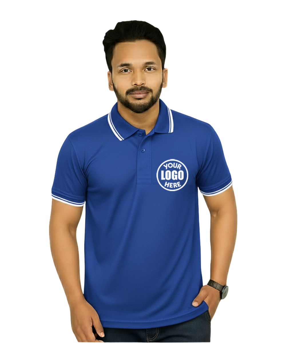 Premium DRI-FIT T-Shirt Royal Blue with White Tipping SP08