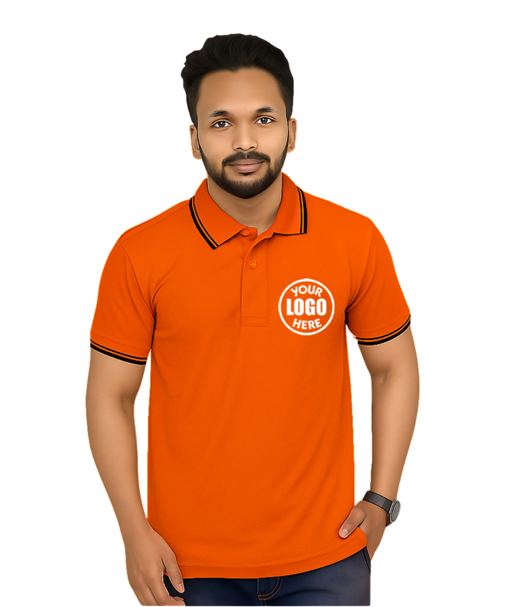 Premium DRI-FIT T-Shirt Orange with Black Tipping SP16
