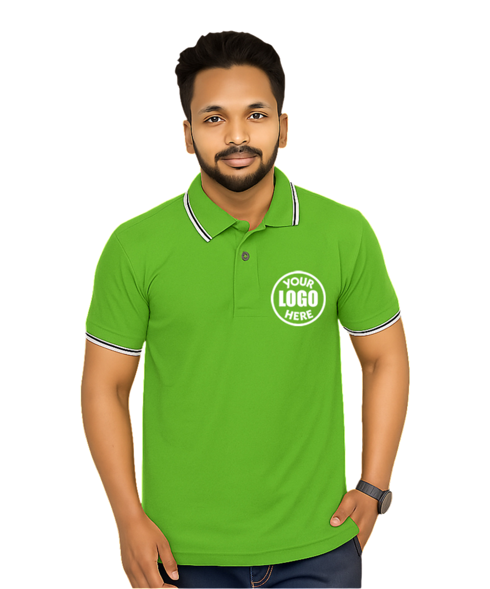 Premium DRI-FIT T-Shirt Parrot Green with White Tipping SP19