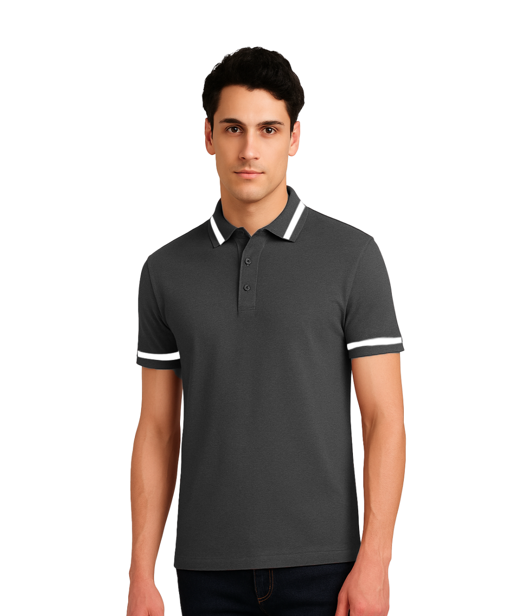 MAGIC TUCK PREMIUM T SHIRTS - BLACK WITH RED TIPPING