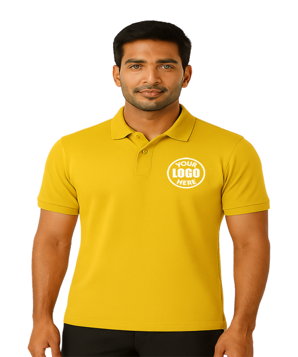 AMW DRY SPORTS T SHIRTS - GOLDEN YELLOW