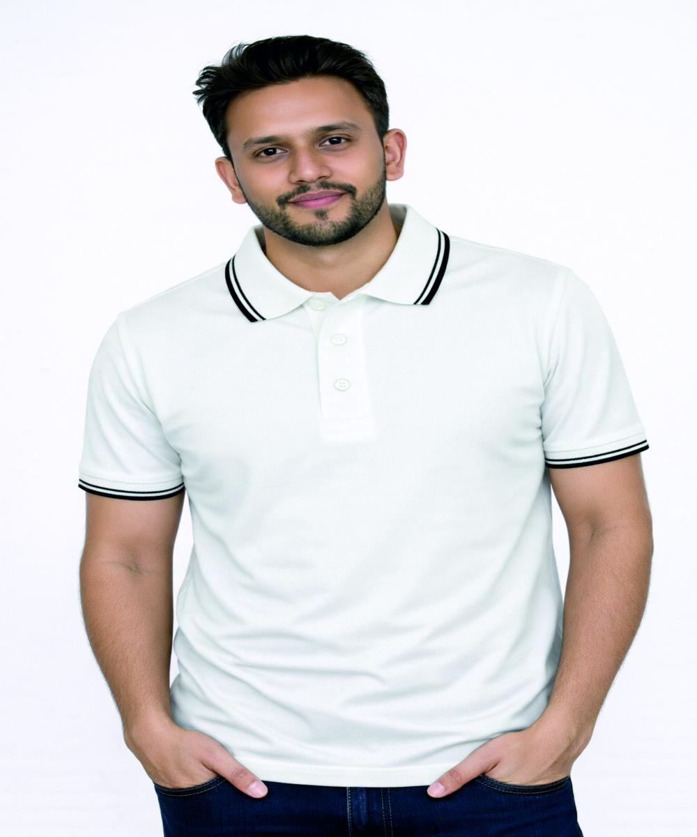 DULL DRIFIT-FOREST CLUB T-SHIRT - white black tiping