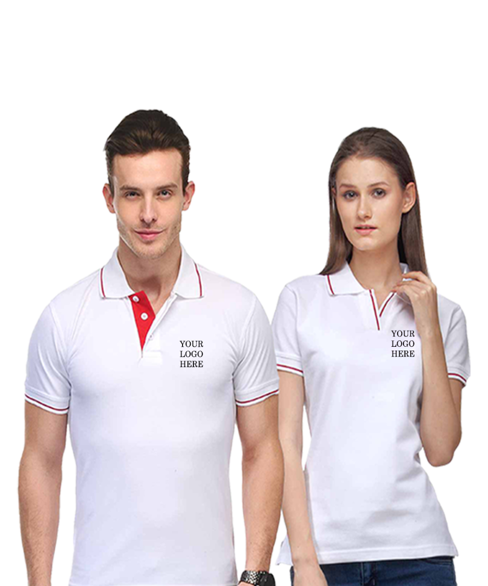 SCOTT T-SHIRT  - WHITE WITH RED TIP