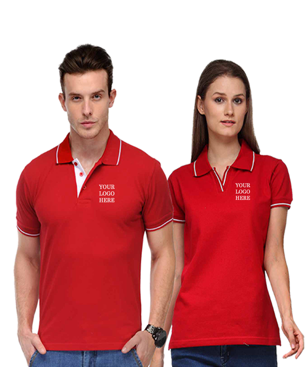 SCOTT T-SHIRT  - RED WITH WHITE TIP