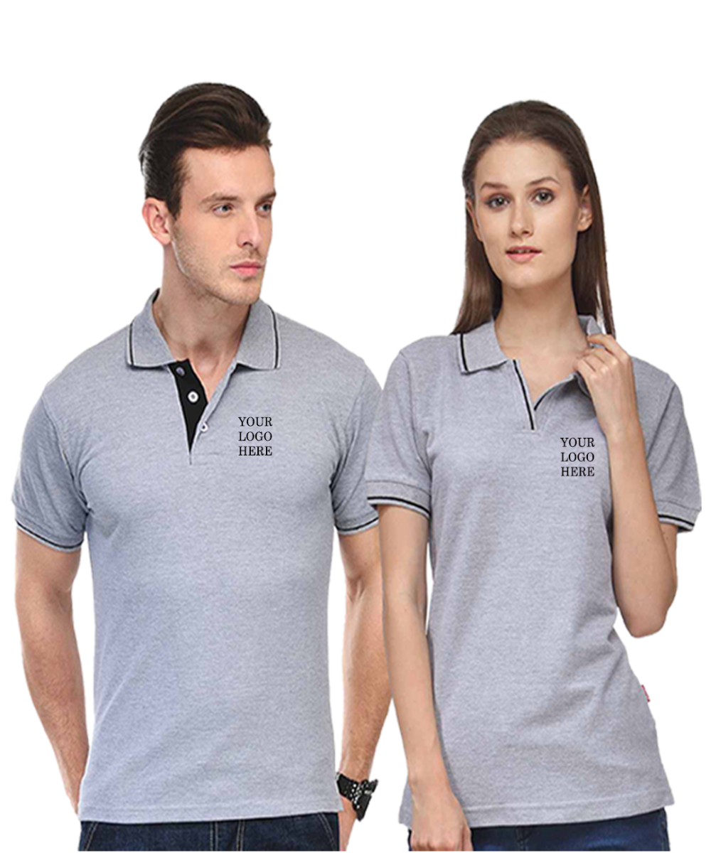 SCOTT TSHIRT - GREY MELANGE WITH BLACK TIP