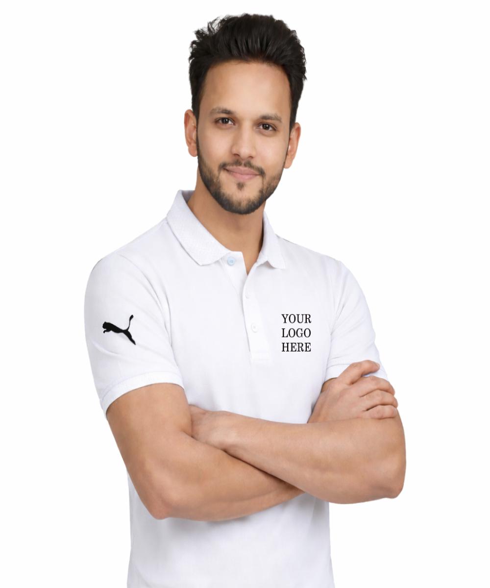 PUMA JACQUARD POLO - WHITE